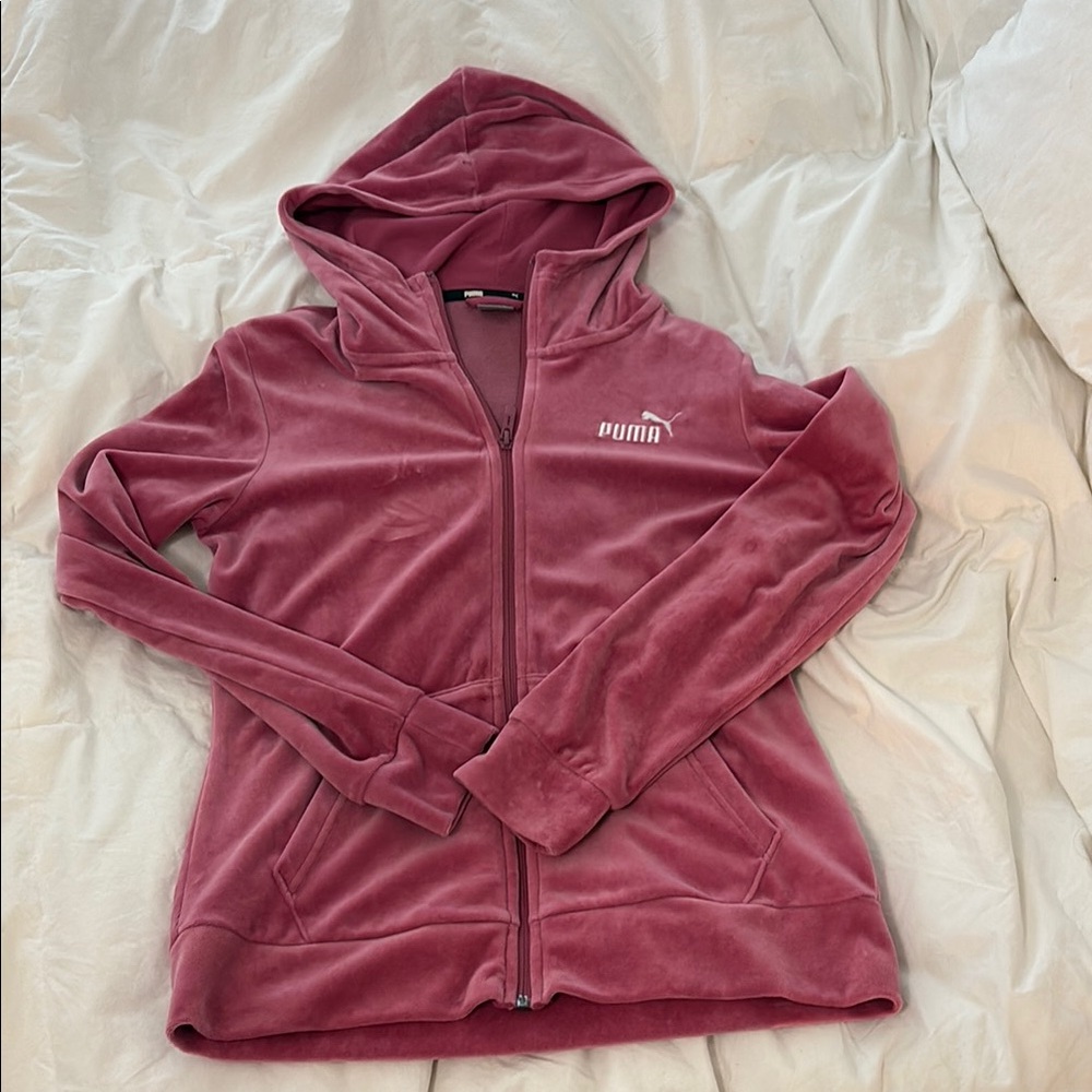 Puma Dusty Rose Velour Hoodie